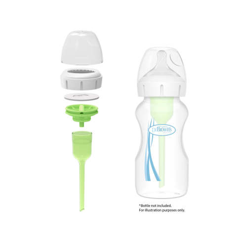 Dr. Brown's Natural Flow Options+ Wide-Neck Baby Bottle Conversion Kit, 9oz