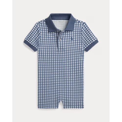 Gingham Soft Cotton Polo Shortall