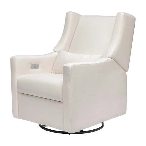 Open-Box Babyletto Kiwi Electronic Recliner and Swivel Glider with USB port - Performance Cream Eco-Weave