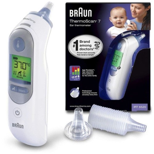 Braun ThermoScan 7 IRT6520 Digital Ear Thermometer with Age Precision and Lens Filters