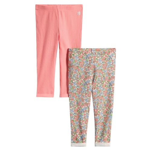 2-Pack Assorted Stretch Organic Cotton Rib Leggings