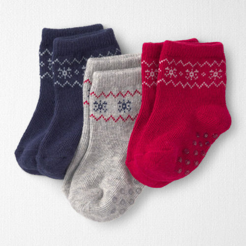Baby 3-Pack No-Slip Ankle Socks Made with Organic Cotton | Carter’s Oshkosh Canada