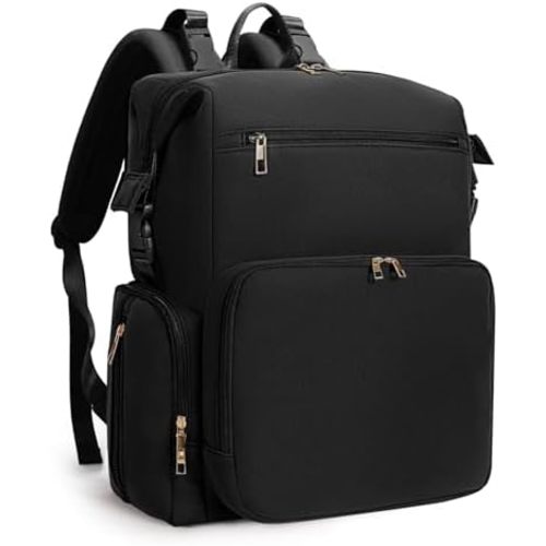 Neoprene Diaper Bag Backpack Large Newborn Baby Maternity Bags Waterproof Travel Tote for Mom Dad with Insulated Pockets,Changing Pad