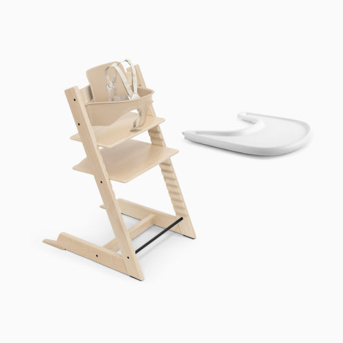 Stokke Tripp Trapp High Chair² + Tray Bundle - Natural/White