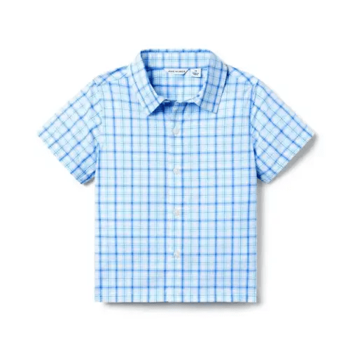 Boy Rhine Blue Plaid The Plaid Shirt by Janie and Jack