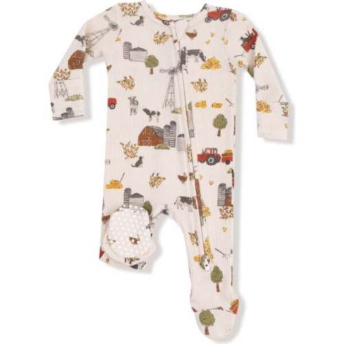 2 Way Zipper Footie Hay Farmer - Angel Dear | Maisonette