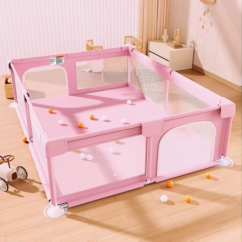 Baby Playpen Game Small Tent, Integrated Crawling, Learning to Walk Fence, Indoor Household Climbing Mat Play Pen for Kids Activity Center, Large Baby Playard for Indoor And Outdoor, Sturdy Safety Baby Fence with Soft Breathable Mesh for Toddler, Mother