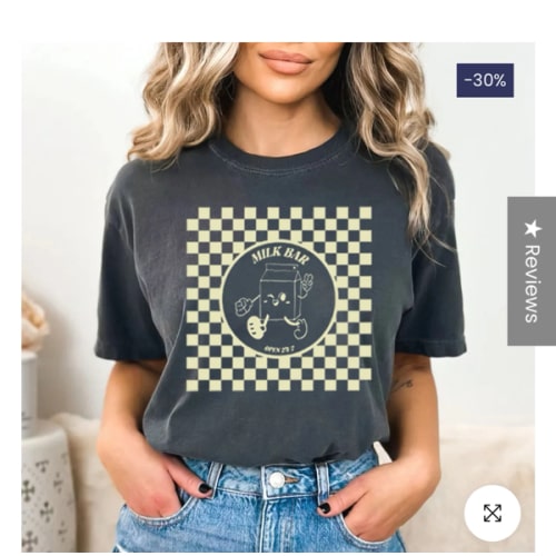 Checkered Milk Carton Nursing Tee