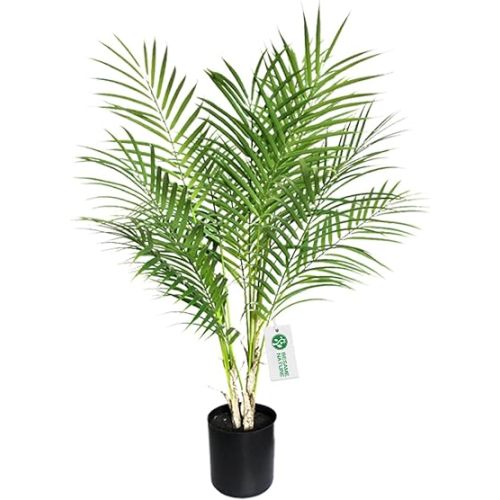 BESAMENATURE 30" Little Artificial Paradise Palm Tree Plant, Fake Tropical Palm Tree for Home Office Decoration