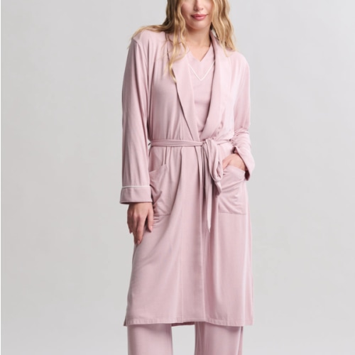 Luxe Milk Jersey® Robe with Piping | Barefoot Dreams®