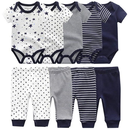 Kiddiezoom Unisex Newborn Baby Short-Sleeve Bodysuit Baby Layette Essentials Giftset Clothing Set