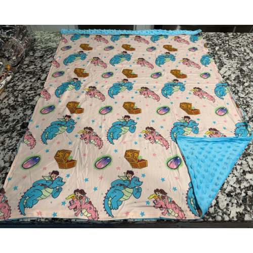 💙 Dragon fantasy Minky Blanket