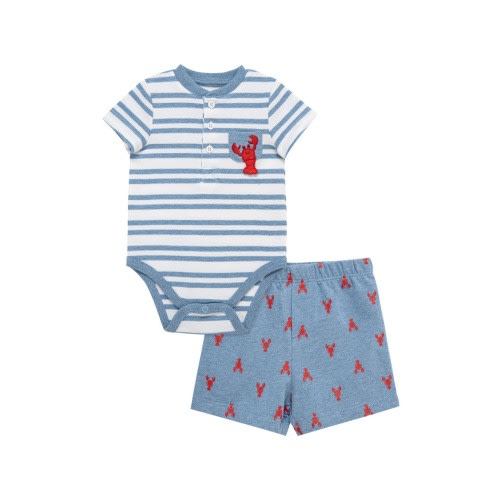 Lobster Bodysuit & Shorts Set, 3M