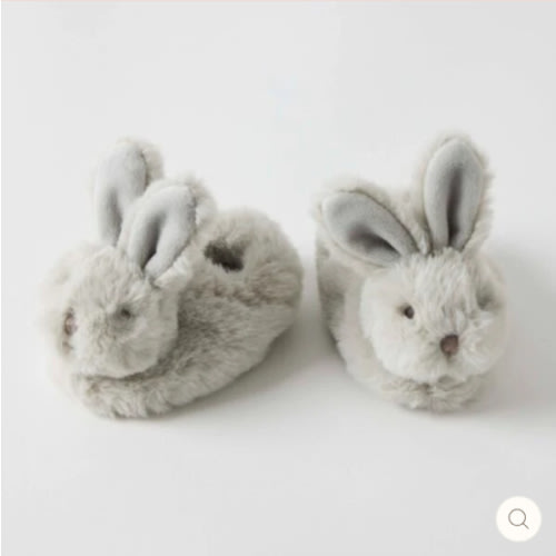 Grey Some Bunny Loves You Baby Booties