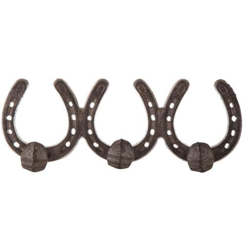 Horseshoe Metal Wall Decor With Hooks