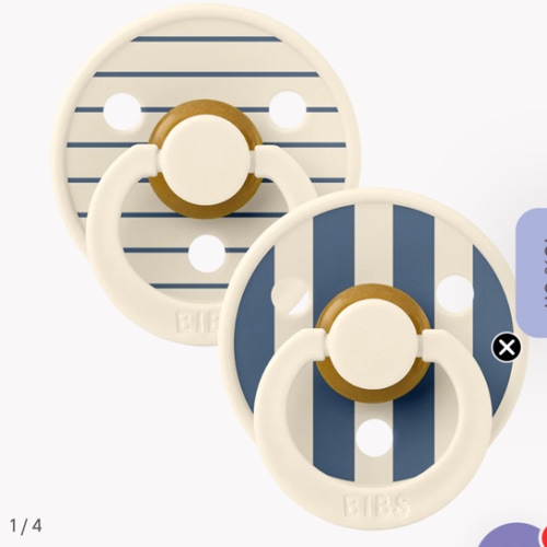 BIBS STUDIO Colour 2 Pack pacifier - Ivory Steel Blue Mix – Bibsworld store US