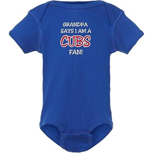 Grandpa Says I am a Cubs Fan Baby Bodysuit