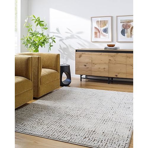Livabliss x Our PNW Home Cascade Minimalist Area Rug, 7'10" x 10', Brown