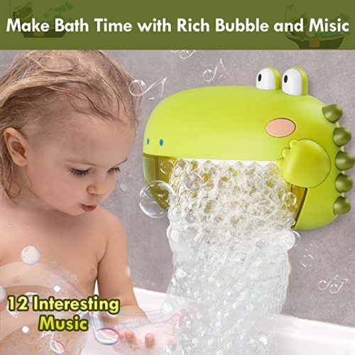 Lehoo Castle Bath Toys,Toddler Bath Bubble Machine Bathtub Toy Dinosaur,250ML Capacity,12 Children’s Songs, Bathtime Shower Bath Wall Toy Bubble Maker, Gift for Kids