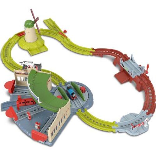 Thomas & Friends Exploring Tidmouth Sheds Track Set by Fisher-Price, With Engine & Helicopter