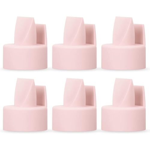 [6-Count] Papablic Duckbill Valves, Replacement Milk Valves Compatible with Spectra S1 S2 and Medela Breast Pumps Accessories, BPA & DEHP Free, Pink