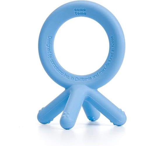 Comotomo Silicone Baby Teether, Blue