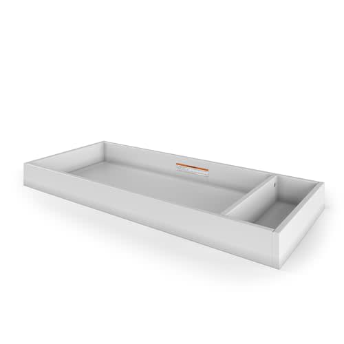 Child Craft Legacy Changing Table Topper, Convert Dresser into a Changing Table Surface, Securely Attaches, Non-Toxic, Baby Safe Finish (Matte White)