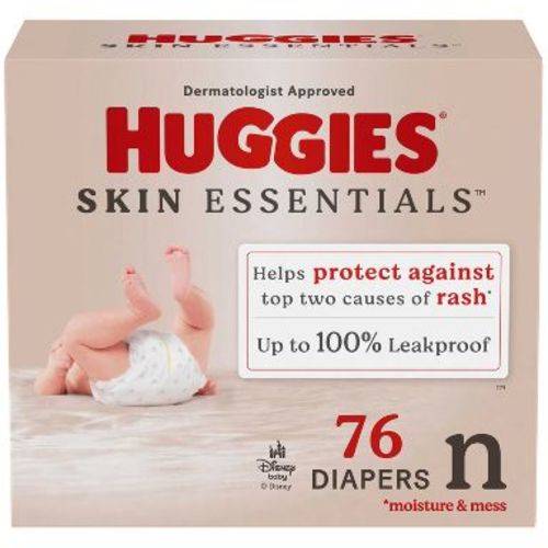 Huggies Skin Essentials Luxury Diapers - Newborn - 76ct