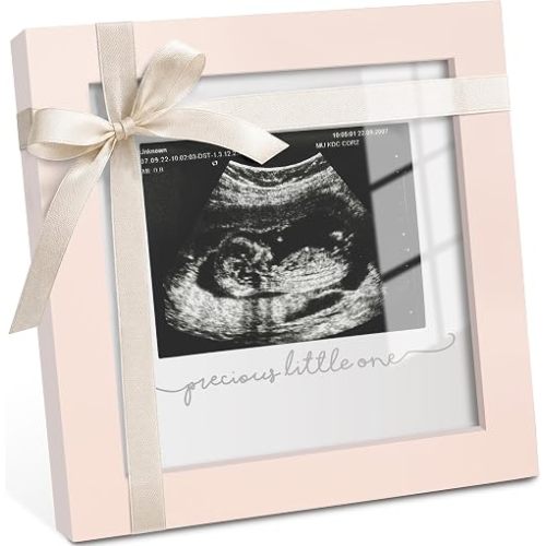 KeaBabies Baby Sonogram Picture Frame, Ultrasound Photo Frame, Petal Pink