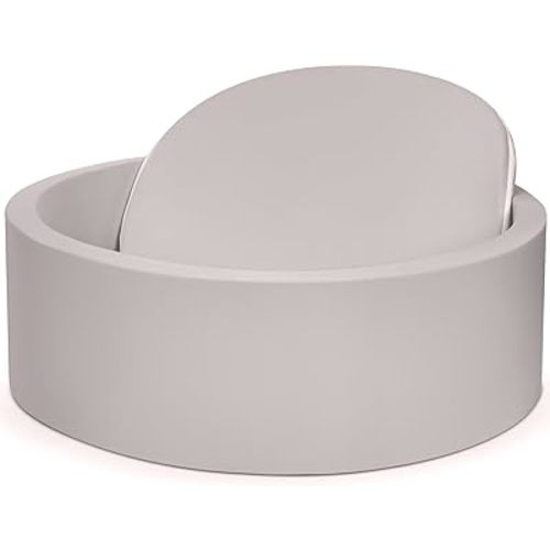 Foam Baby Ball Pit 35.4"x 11.8" for Toddlers, Soft Round Kiddie Playpen Ball Pool for Kids with Soft Memory Sponge for Babies Indoor Game(Balls not Included) Light Gray 35.4IN