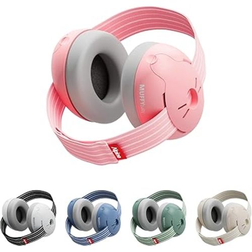 Alpine Muffy - Baby Ear Protection - CE & ANSI Certified - Soft & Comfortable Noise Cancelling Headphone up to 48 Months - Newborn Essentials Ear Muffs for Hearing Protection - Blush