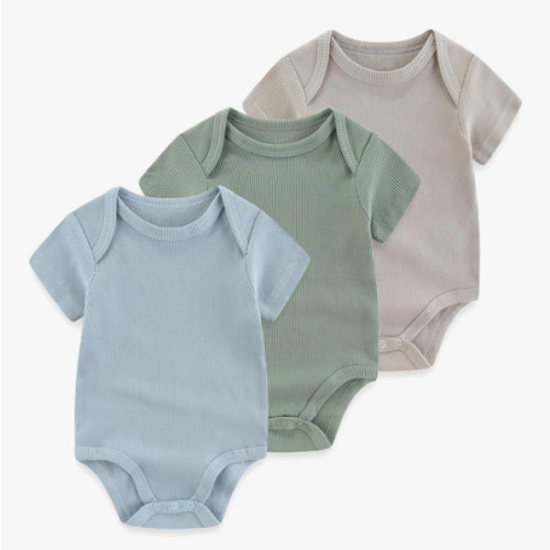 Ruliby Baby Bodysuit Boy Girl Clothes Soft Newborn Infant Outfit Short Sleeve Romper