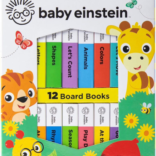 Baby Einstein - My First Library Board Book Block 12-Book Set - First Words, Letters, Counting, and More! - PI Kids