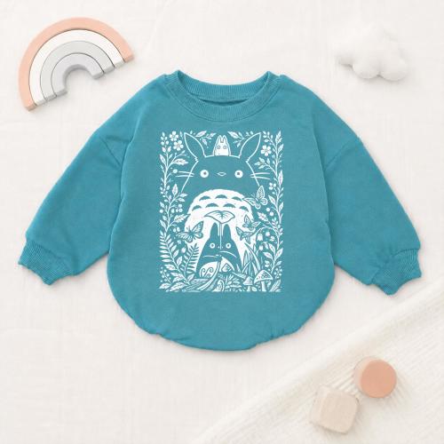 Vintage Totoro Baby Romper, My Neighbor Totoro Bodysuit, Studio Ghibli Infant Jumper, Hayao Miyazaki Anime Toddler Outfit Gift