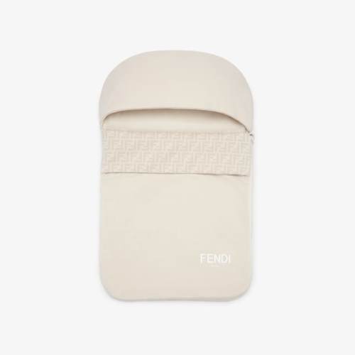 Baby Sleeping BagBeige jersey sleeping bag with logo