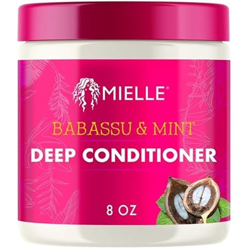 Mielle Organics Babassu & Mint Deep Conditioner with Protein, Moisturizing & Conditioning Deep Treatment, Hydrating Repair for Dry, Damaged, & Frizzy Hair (8 Oz)