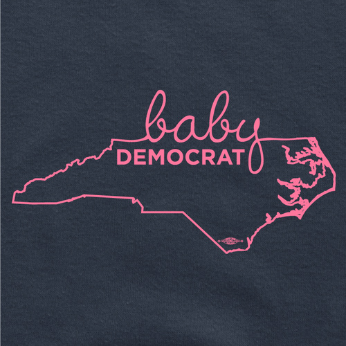 Baby Democrat - Pink (Unisex Navy Onesie) - North Carolina Democratic Party Store