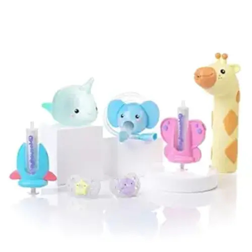 Ultimate Cough and Cold Bundle, 5-in, 1 Kit | Forehead & Ear Infrared Thermometer, Baby Nasal Aspirator & Nasal Bulb, Medicine Syringe Pacifier Dispenser