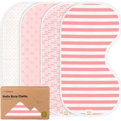 4-Pack Hallo Burp Cloths
