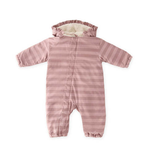 Sherpa Lined Storm Suit with Ruffles - Thistle Stripe