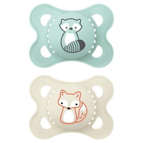 MAM Original Matte Pacifier (2 pack, 1 Sterilizing Pacifier Case), Pacifiers 0-6 Months, Baby Unisex Pacifier, Best Pacifiers for Breastfed Babies, Sterilizing Storage Case