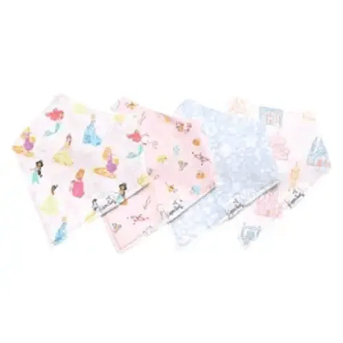 Copper Pearl Baby Bandana Drool Bibs for Drooling and Teething 4 Pack Gift Set Disney Princess