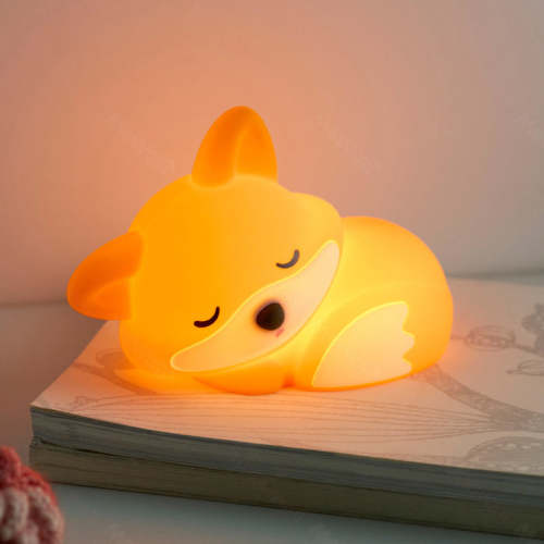 MeWaii® Fox Night Light with Curled Tail Silicone Squishy Animal Design Lamp Perfect Gift