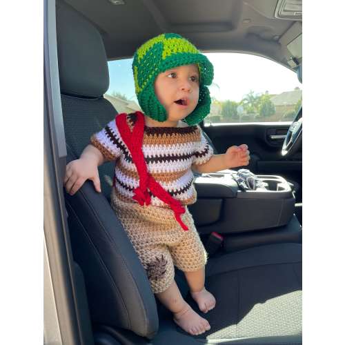 El Chavo Del Ocho Baby - Crochet Hat, Shirt, and Shorts