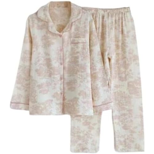 Vhitler Linen Set Coquette Womens Pajamas Set Summer Lounge Sets for Women Old Money Aesthetic