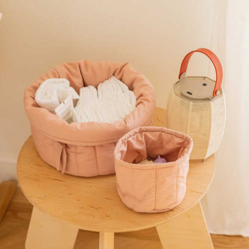 Quilted Baby Nursery Baskets Set