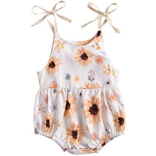 Infant Newborn Baby Girl Floral Romper Kids Spaghetti Strap One Piece Jumpsuit Shorts Toddler Summer Overall Clothes