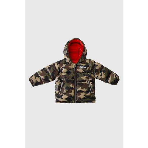 NOKO-CAMO Down Jacket With Fold-Over Mitts & Hood for Kids | Mackage® US