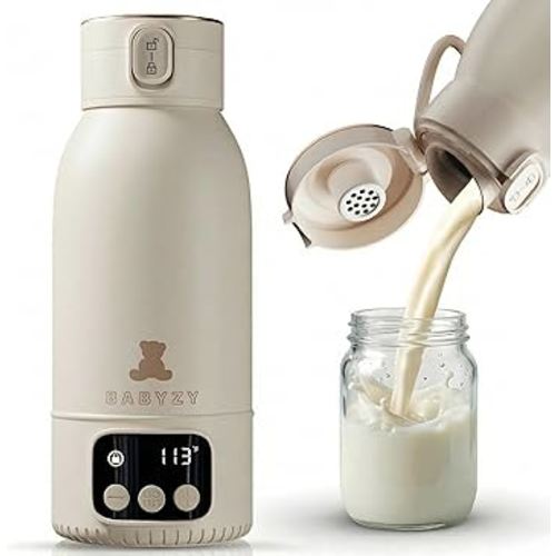 Portable Bottle Warmer 17oz – Baby Bottle Warmer for Breast Milk & Formula, Fast Heating with Smart Temperature Control, Long Battery Life, Cordless for Travel, Car & Outdoor Baby Feeding