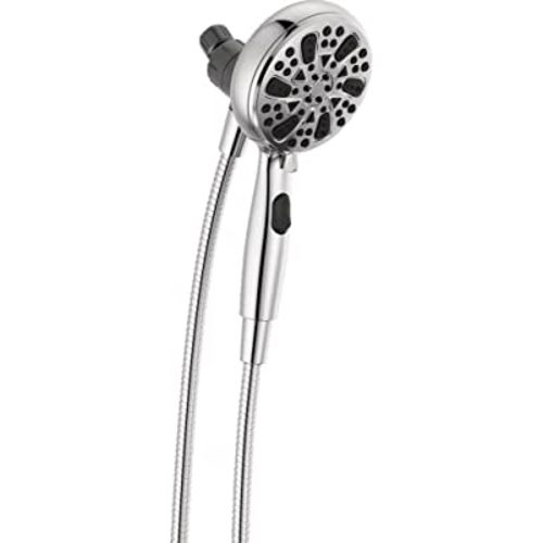 Delta Faucet 6-Spray SureDock Magnetic Shower Head with Handheld Spray, Chrome Shower Head with Hose, Showerheads & Handheld Showers, Handheld Shower Heads, MagnaTite Docking, Chrome 75609